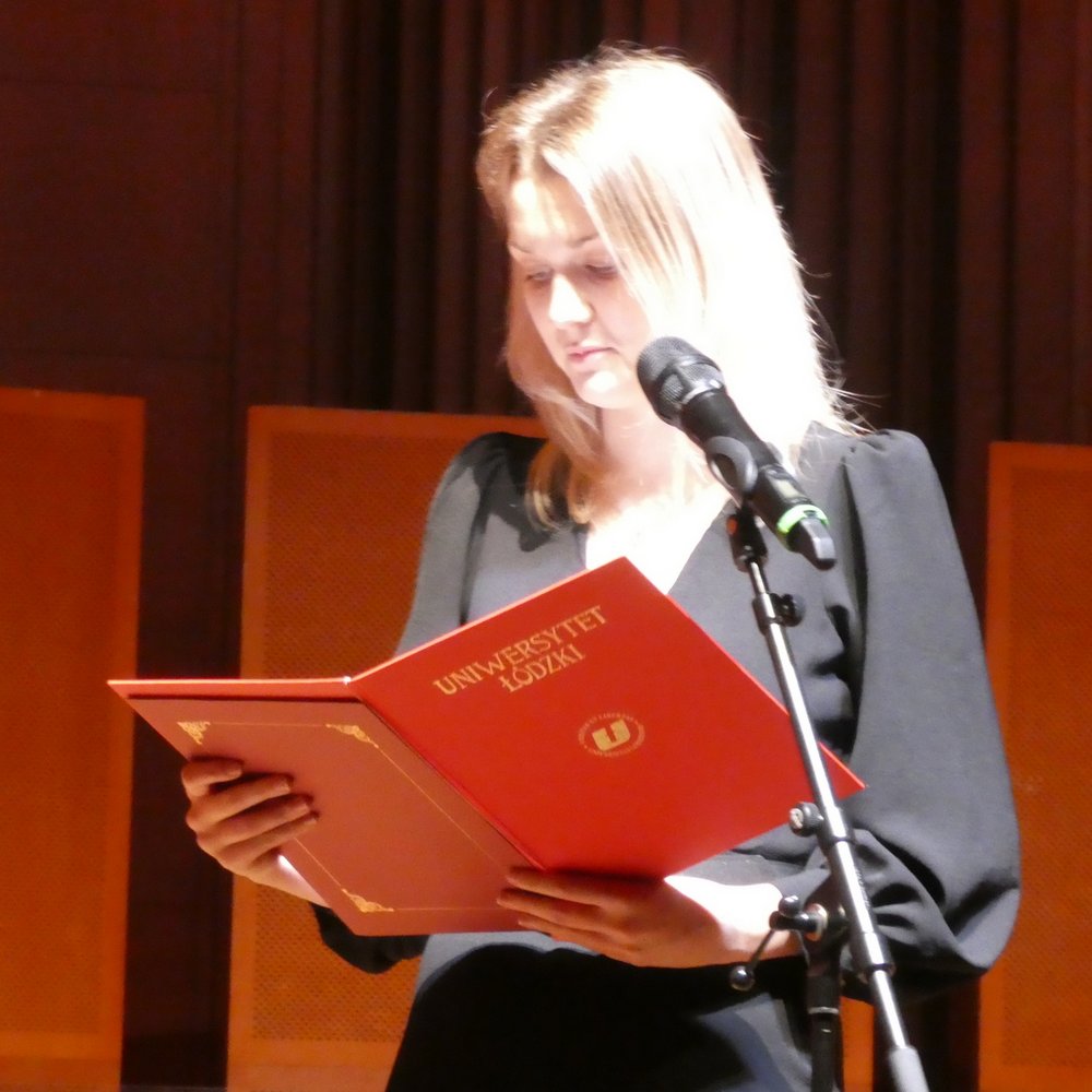 mgr Weronika Kisiel podczas gali